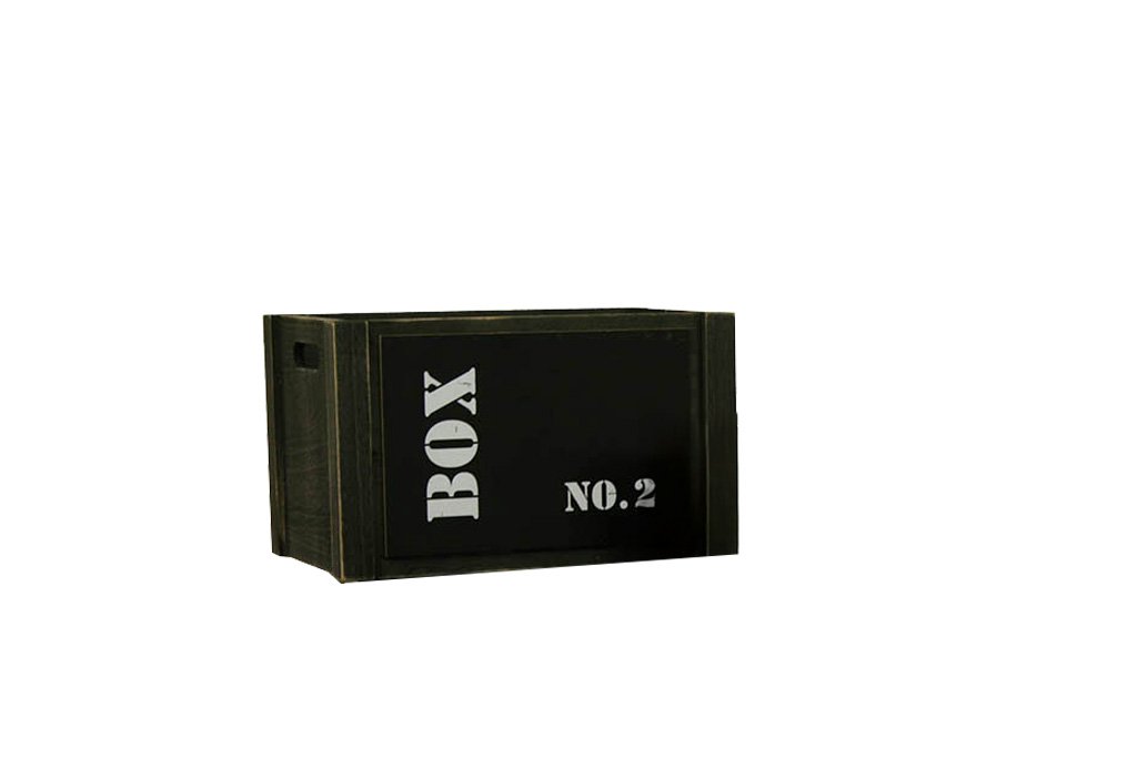 Caja madera negro box