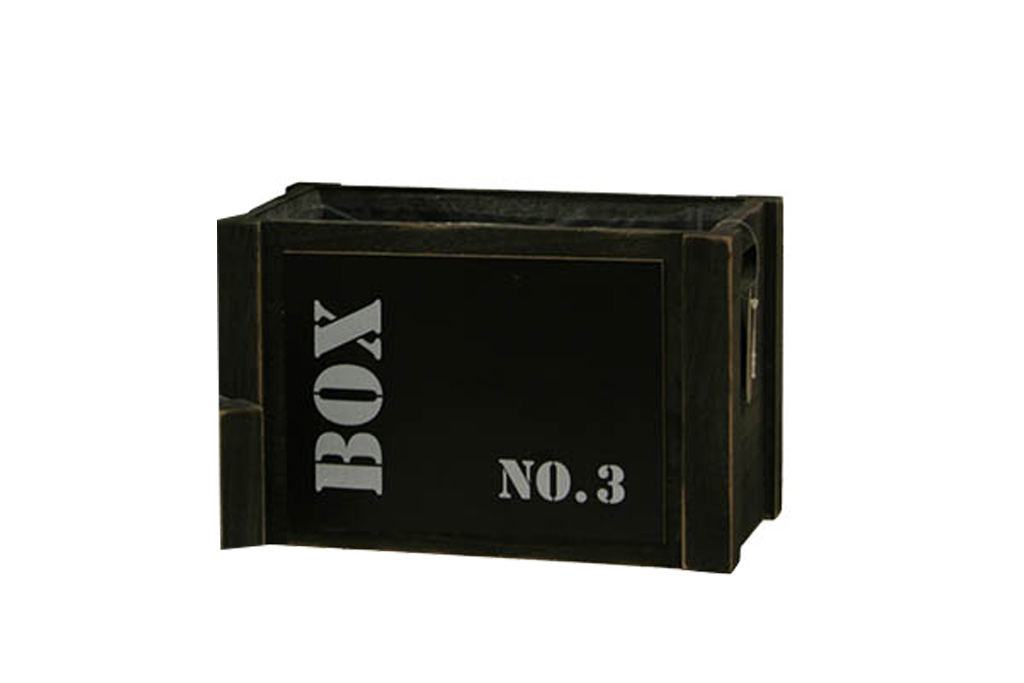 Caja madera negro box