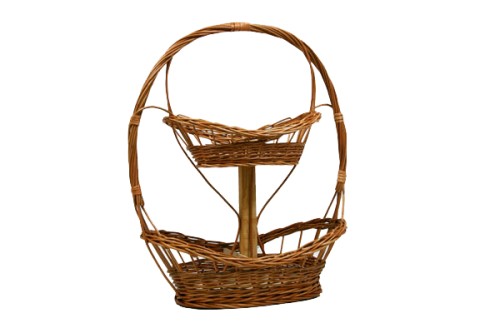 Two-tier straw baskets