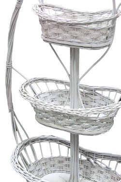 3-tier white basket