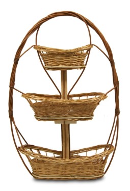 3-tier mini light wicker basket