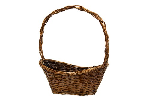 Panier en osier noyer