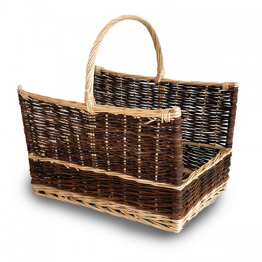 Two-color square wicker wood box