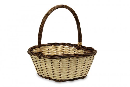 Rustic brown border basket