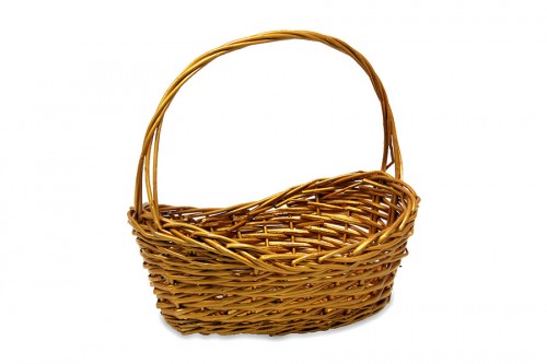 Gold wicker basket