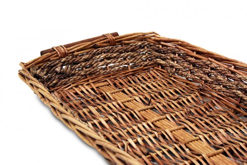 70CM RECTANGULAR WICKER TRAY