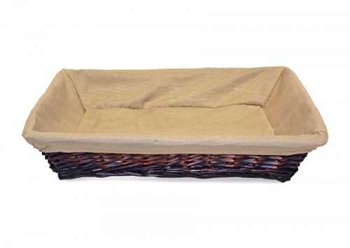 Plateau en tissu beige osier