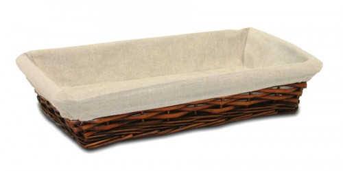 Plateau en tissu beige osier