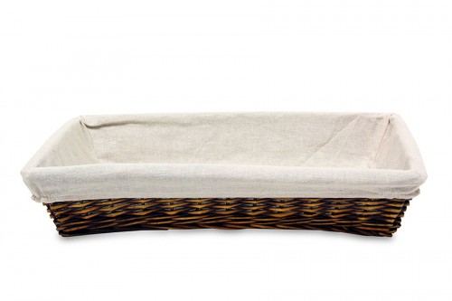 Wicker beige cloth tray