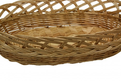 Oval wicker trays set / 4