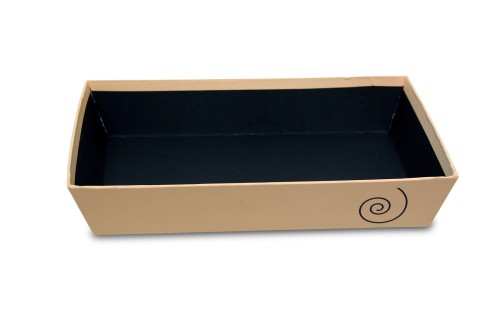 Bandeja carton beige-negro