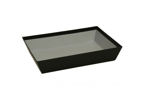 Bandeja carton negro-plata