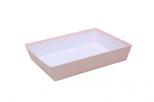 Plateau en carton rose