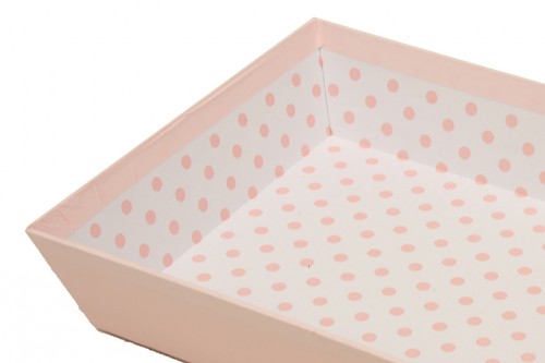 Pink cardboard tray