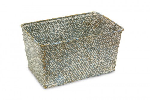 Panier de rangement straw bleu clair