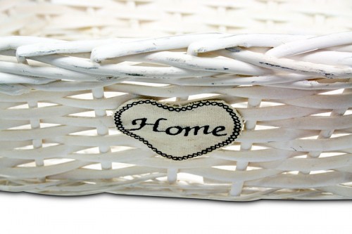 Cuevano mimbre blanco corazon home