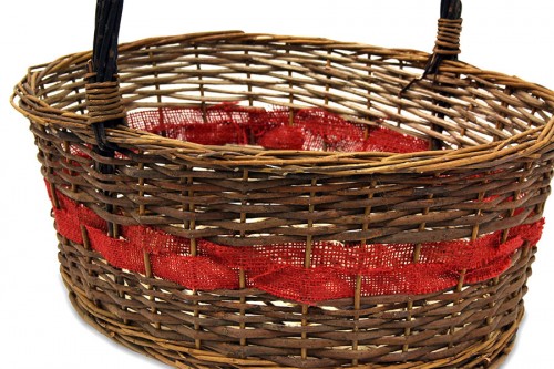 Acadian natural wicker basket