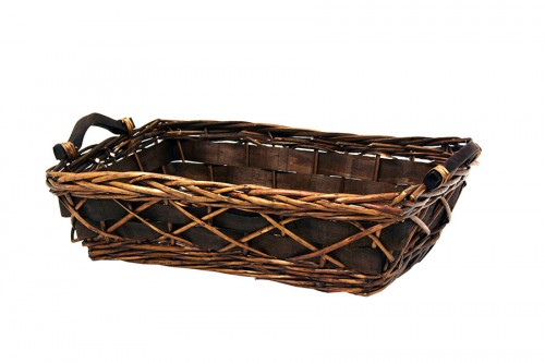 Mesopotamia dark wicker tray