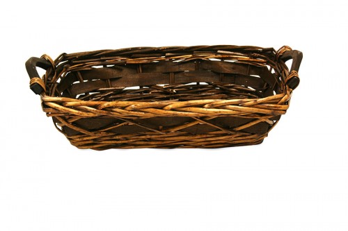 Mesopotamia dark wicker tray