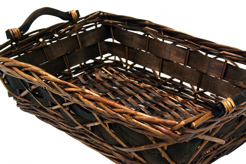 Mesopotamia dark wicker tray