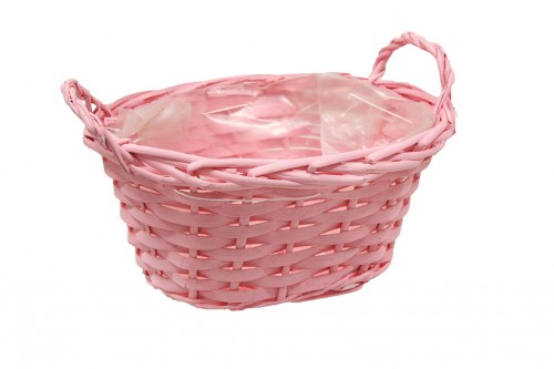 Artic pink wicker tray