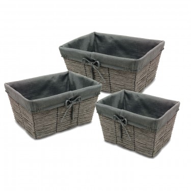 Gray cord tray s/3