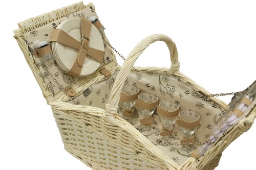 cesta de mimbre picnic