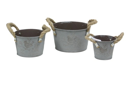 Round brass bird gray s/4