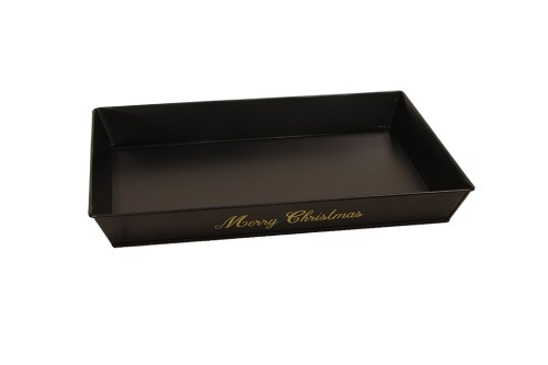 Bandeja negra rectangular