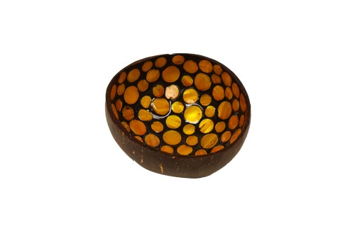 Cuenco de bambu amarillo