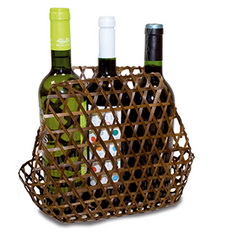 Funda bamboo 3 botellas oscura