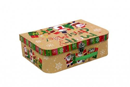 Valise Carton merry christmas s/3