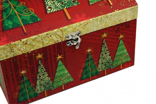 Christmas pines suitcase