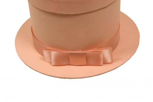 Boîte à chapeau en carton (rose)