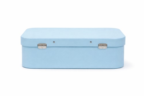 Blue cardboard briefcase