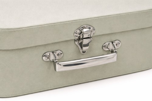 Gray cardboard suitcase