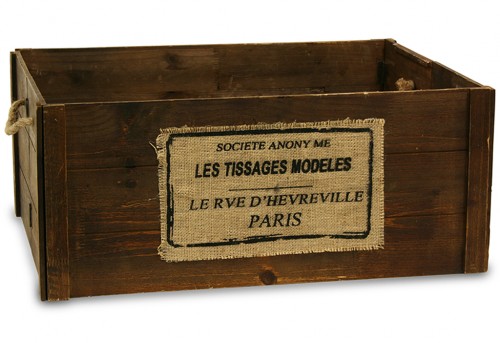 Boîte pliable marron tissages