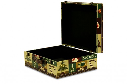 Wooden suitcase noel