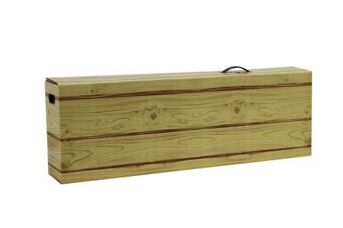Caja jamonera carton diseño madera