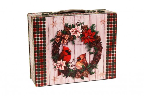 Suitcase xmas flowers