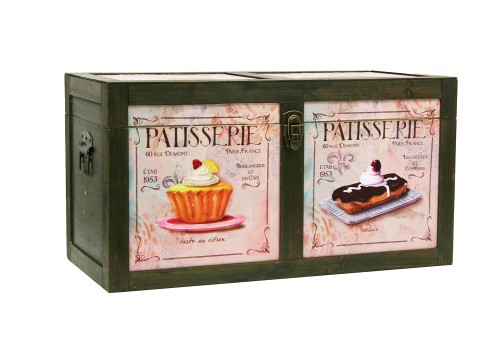 Patisserie wooden chest