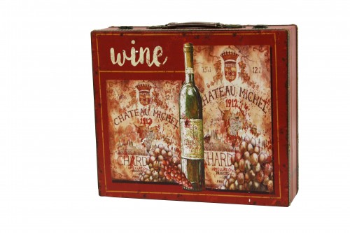 Valise bois vin michel - 4 bouteilles