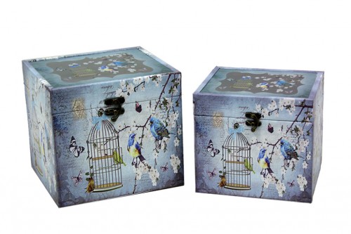 Baul birds cage - s/2 glass lid