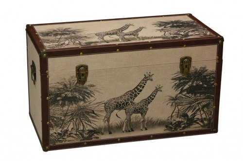 Giraffe fabric trunk