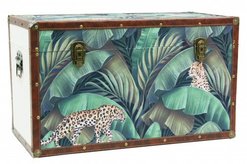 Leopard fabric trunk