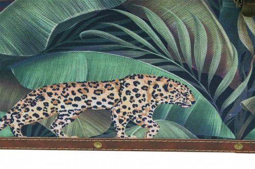 Leopard fabric trunk