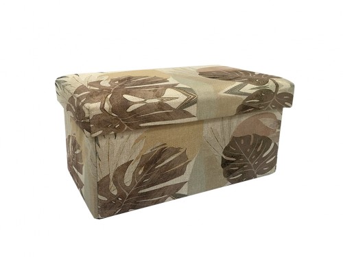 Tropical leaves fabric folding trunk