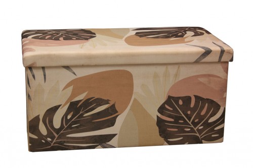 Tropical leaves fabric folding trunk