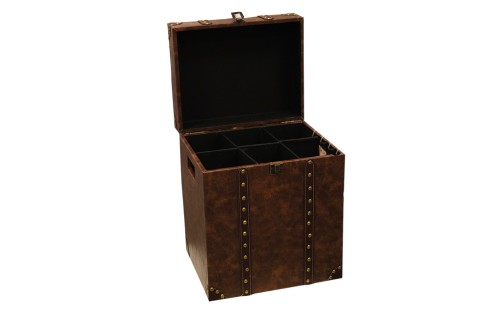 Botellero caja marron - 6 botellas