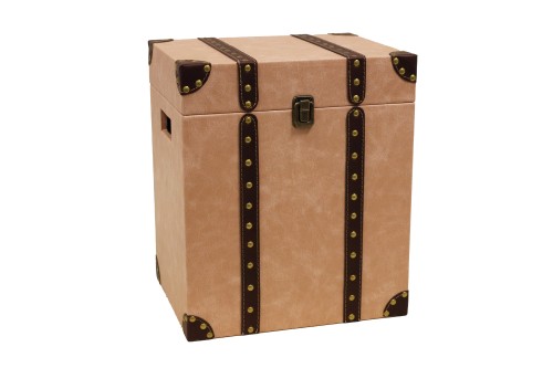 Botellero caja beige - 6 botellas